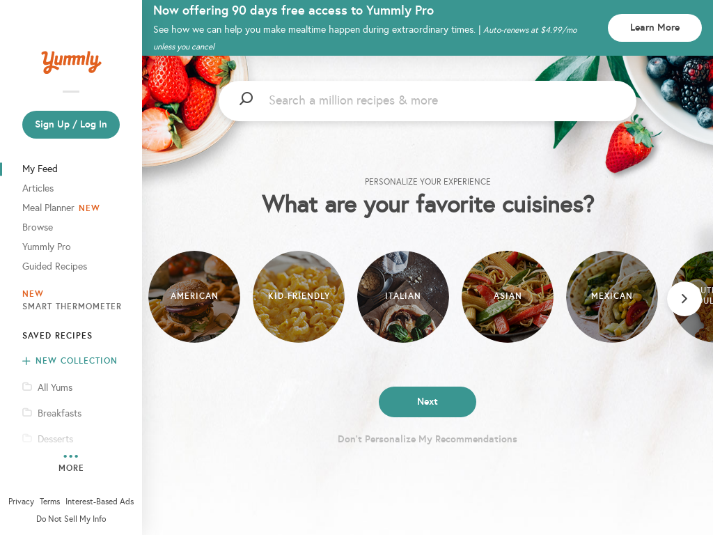 Yummy food Landing Page