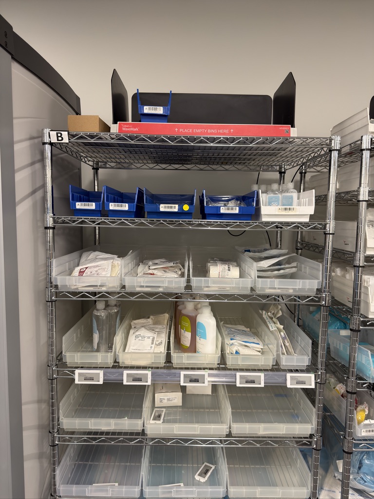 Hospital-Supply-Rack Object Detection Model by Bins